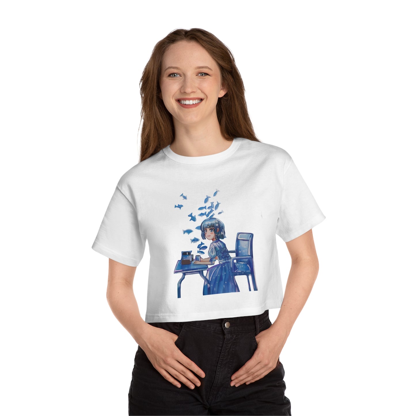 The Blueberry Yum Yum Cropped T-Shirt