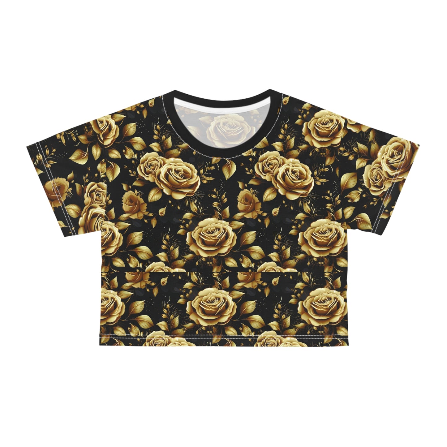 The Cabana Golden Rose Crop Tee