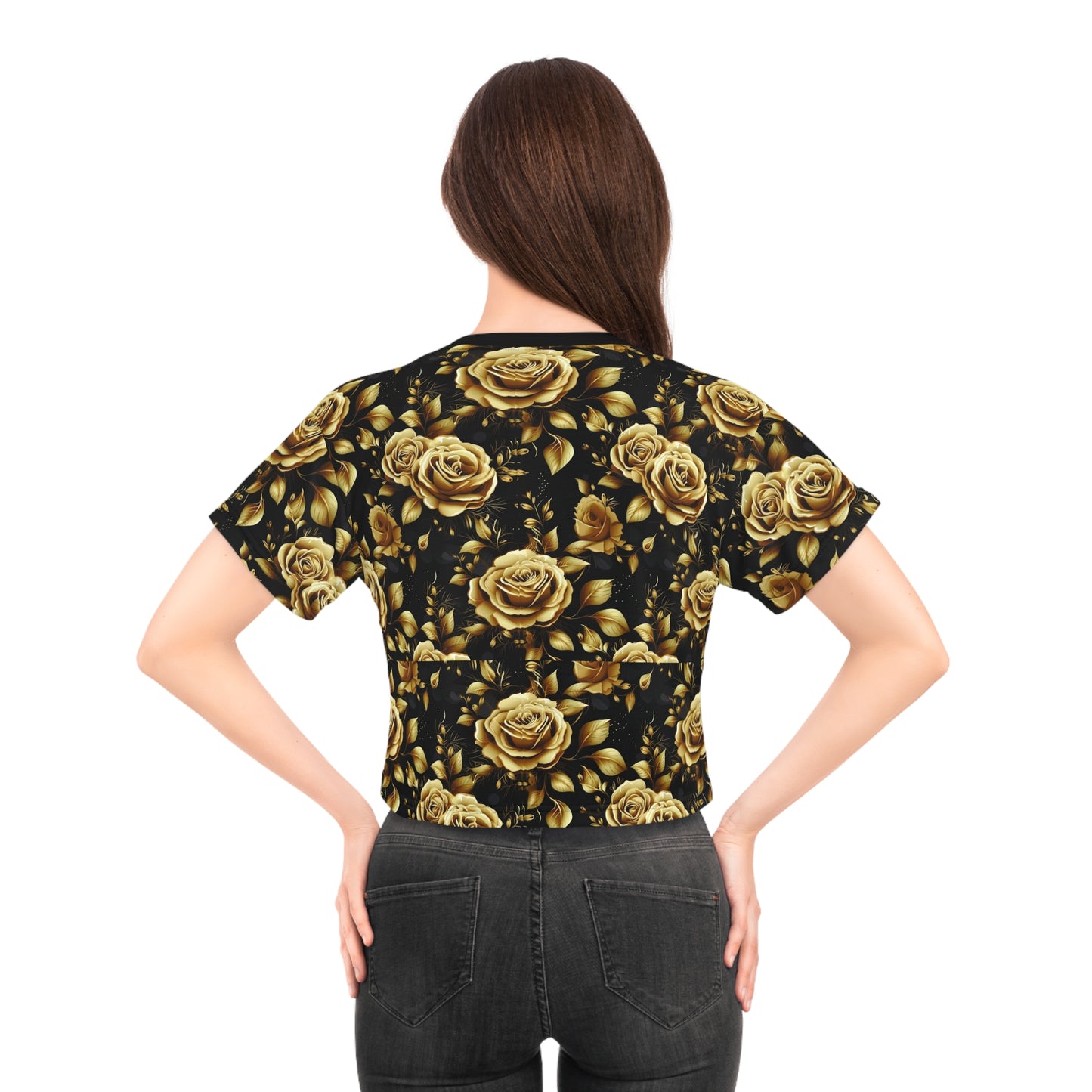 The Cabana Golden Rose Crop Tee