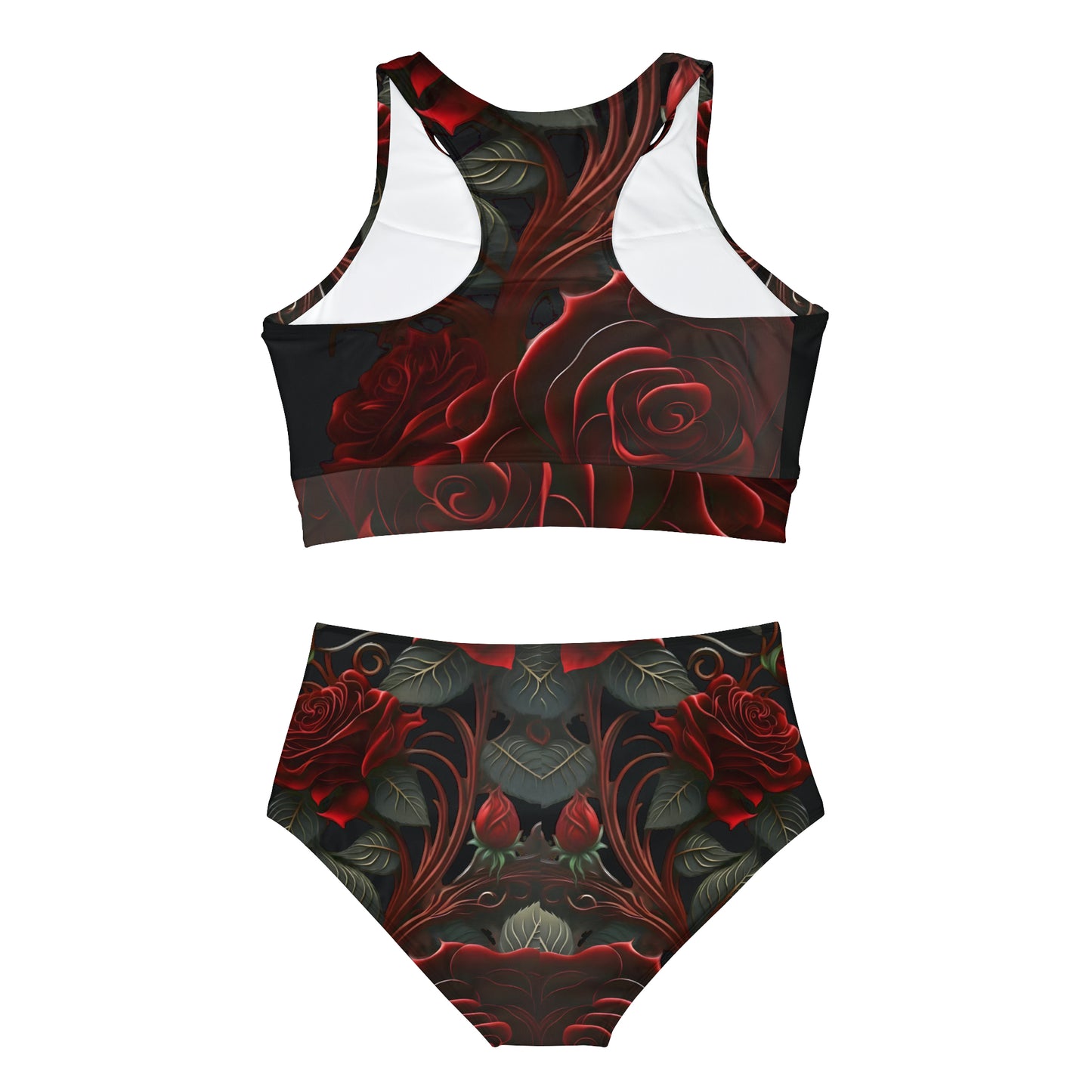 The Yarelis Red Rose Bikini Set